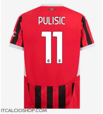 AC Milan Christian Pulisic #11 Prima Maglia 2024-25 Manica Corta